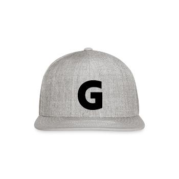 G - Snapback Baseball Cap - heather gray - Front