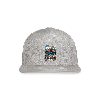 Brainstorm Buddy 12 - Snapback Baseball Cap - heather gray - Front