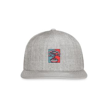 Bonsai Portrait Bonsai Pots Penjing Indoor Bonsai - Snapback Baseball Cap - heather gray - Front