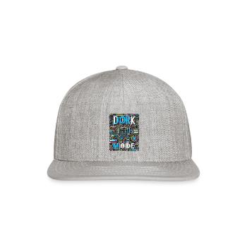 Dork Mode 14 - Snapback Baseball Cap - heather gray - Front
