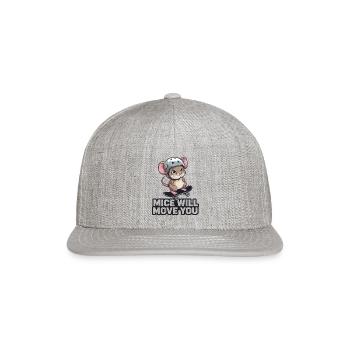 Cute Mouse Moments - Snapback Baseball Cap - heather gray - Front