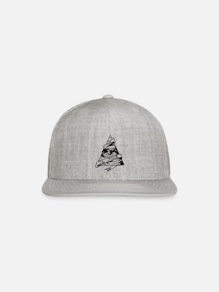 all seeing eye - Snapback Baseball Cap - heather gray