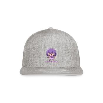 Keep It Hardcore - Cartoon Girl - Snapback Baseball Cap - heather gray - Front