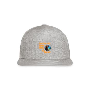 What I like most about people is their dogs - Snapback Baseball Cap - heather gray - Front