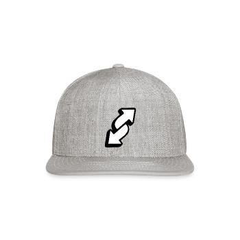 Reverse flash - Snapback Baseball Cap - heather gray - Front