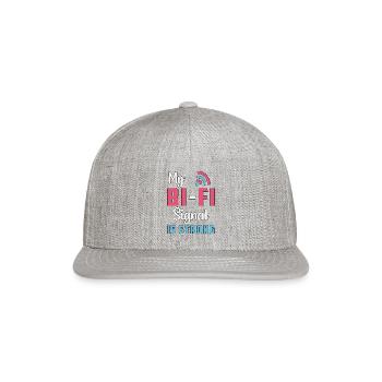 Bisexual My Bi Fi Signal Is Strong Pride Bi Lgbt - Snapback Baseball Cap - heather gray - Front