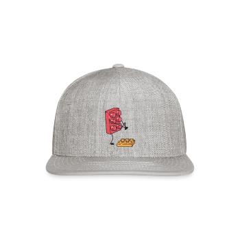 Oh My Foot - Snapback Baseball Cap - heather gray - Front