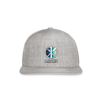 One Meal A Day 4 Life aesthetic - Snapback Baseball Cap - heather gray - Front