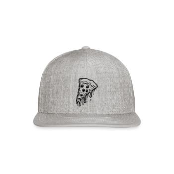 Pizza Slice Pizzeria - Snapback Baseball Cap - heather gray - Front
