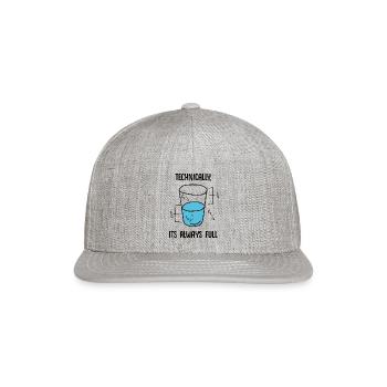 Science is Optimistic - Snapback Baseball Cap - heather gray - Front