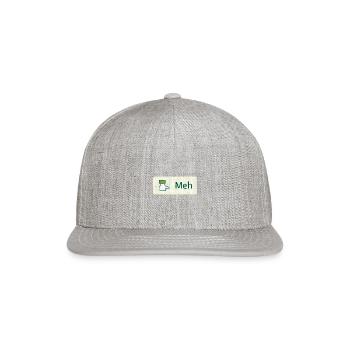 Meh indifference - Snapback Baseball Cap - heather gray - Front