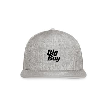 big boy - Snapback Baseball Cap - heather gray - Front