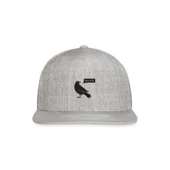 Passive Aggressive Raven - Snapback Baseball Cap - heather gray - Front