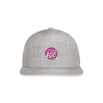 Kiss My Ace Volleyball Pun - Snapback Baseball Cap - heather gray - Front