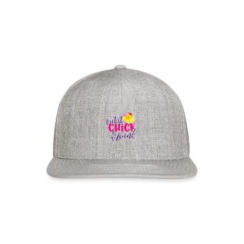 Cutest Chick Around - Snapback Baseball Cap - heather gray - Front