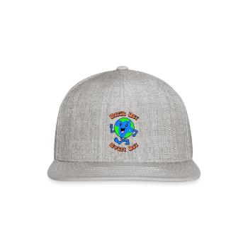 Earth Day Every Day - Snapback Baseball Cap - heather gray - Front