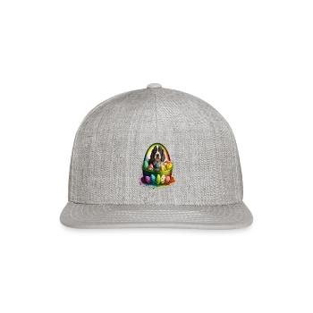 dog in the egg dog in the egg dog in the egg - Snapback Baseball Cap - heather gray - Front