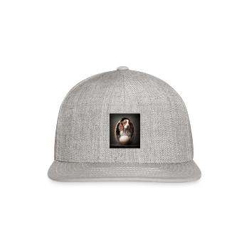 dog in the egg dog in the egg dog in the egg - Snapback Baseball Cap - heather gray - Front