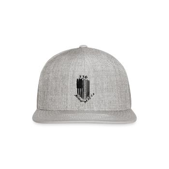 336 mud mafia - Snapback Baseball Cap - heather gray - Front