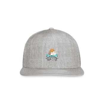 Cute And Funny Cat I Don't Give A Fuck - Snapback Baseball Cap - heather gray - Front