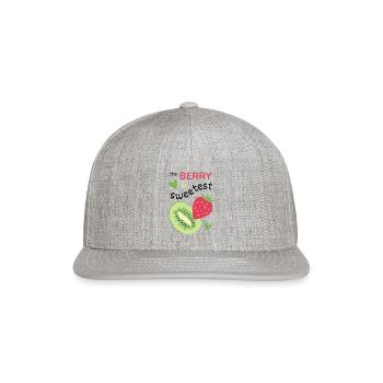 Berry sweets - Snapback Baseball Cap - heather gray - Front
