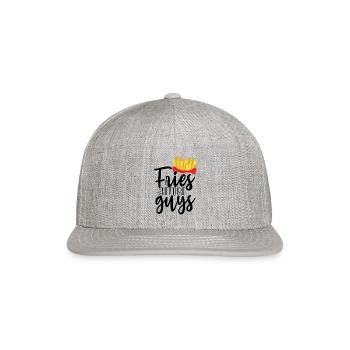 Fries Before Guys - Snapback Baseball Cap - heather gray - Front