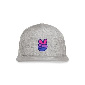 Bi Peace - Snapback Baseball Cap - heather gray - Front