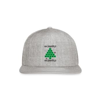 Oh Chemistree Ugly Christmas - Snapback Baseball Cap - heather gray - Front
