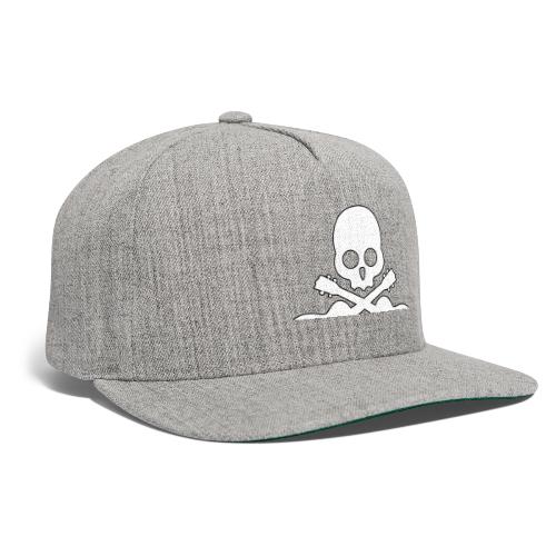 Skull & Cross Uke - White - Snapback Baseball Cap