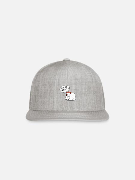 Guess what chicken butt yellow - Snapback Baseball Cap - heather gray