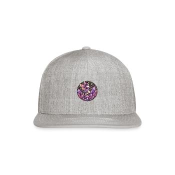 Amethyst Fairy – Mystical Purple Fantasy Spirit wi - Snapback Baseball Cap - heather gray - Front