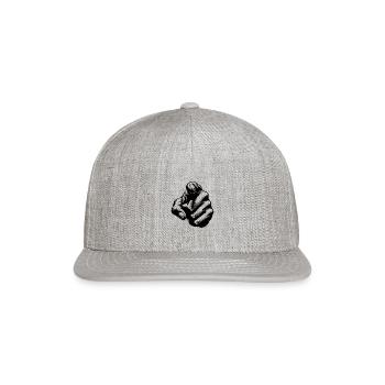 Hand Position Iconic Index Finger - Snapback Baseball Cap - heather gray - Front