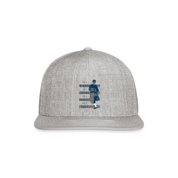 The Higher The Socks The Downer The Fool - White - Snapback Baseball Cap - heather gray - Front