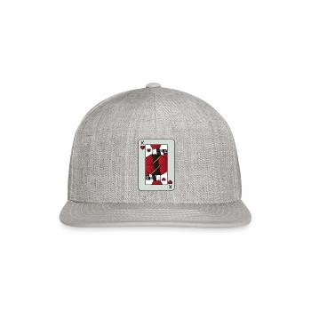 49 playing card - Snapback Baseball Cap - heather gray - Front