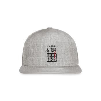 Think Outside The Box - Snapback Baseball Cap - heather gray - Front