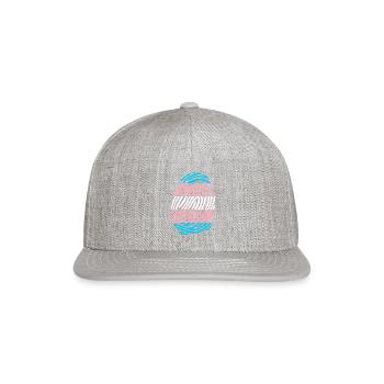 Trans Fingerprint - Snapback Baseball Cap - heather gray - Front