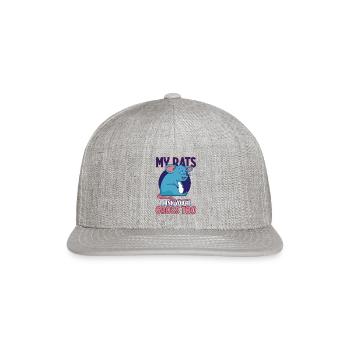 Rat Rodent Pet Rat Owners Domestic Rat - Snapback Baseball Cap - heather gray - Front