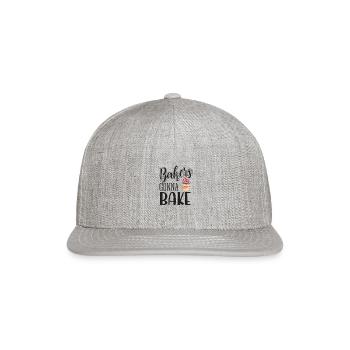 Baker 1 - Snapback Baseball Cap - heather gray - Front