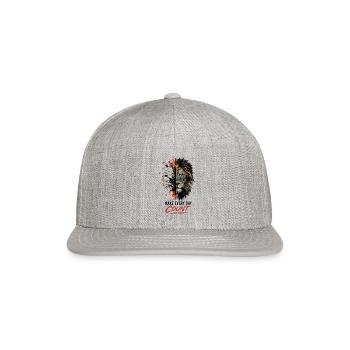 Timekeeper Tiger Split Clock - Snapback Baseball Cap - heather gray - Front