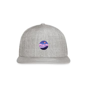 Shades of Violet Mountains - Snapback Baseball Cap - heather gray - Front