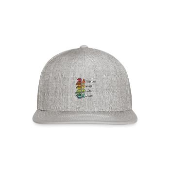 ASMR Artist Shirt ASMR Sound Wave Art ASMRtist Gif - Snapback Baseball Cap - heather gray - Front