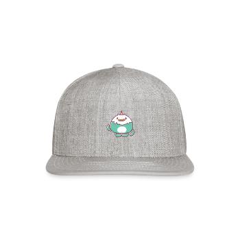 Green Monster Party 7 - Snapback Baseball Cap - heather gray - Front