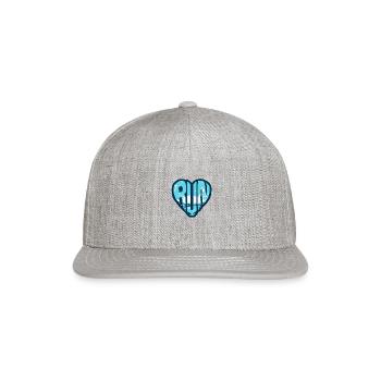 Run - Snapback Baseball Cap - heather gray - Front