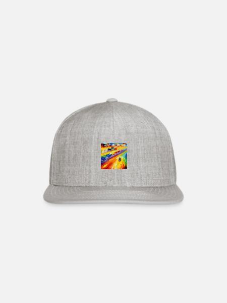 Race car paint - Snapback Baseball Cap - heather gray