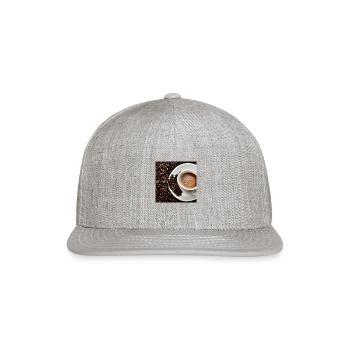 Morning coffee - Snapback Baseball Cap - heather gray - Front