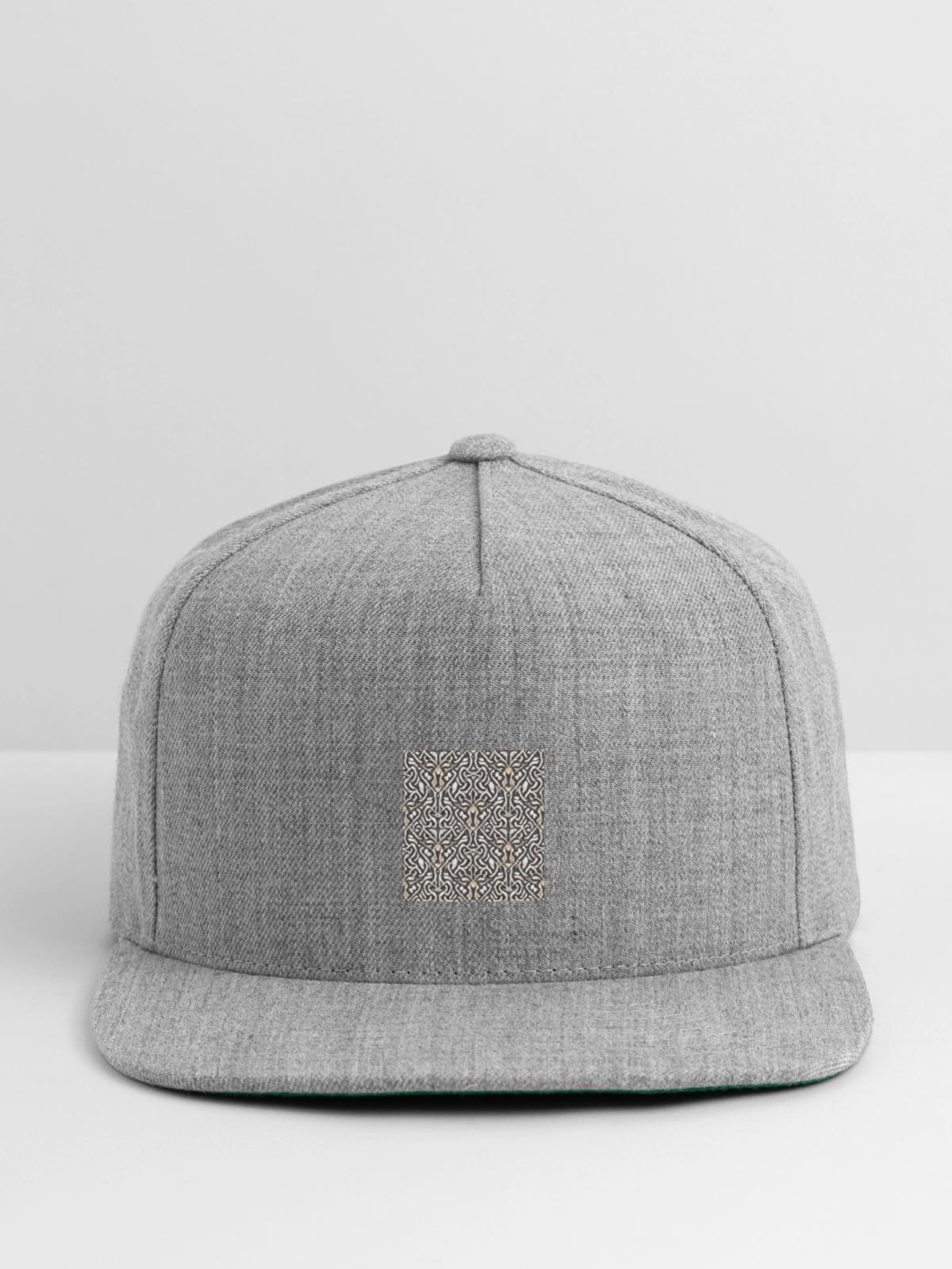 Ornament pattern - Snapback Baseball Cap - heather gray - Front