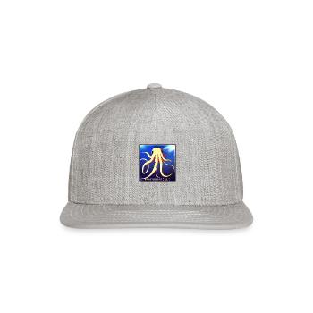 Cute anime giant squid - Snapback Baseball Cap - heather gray - Front