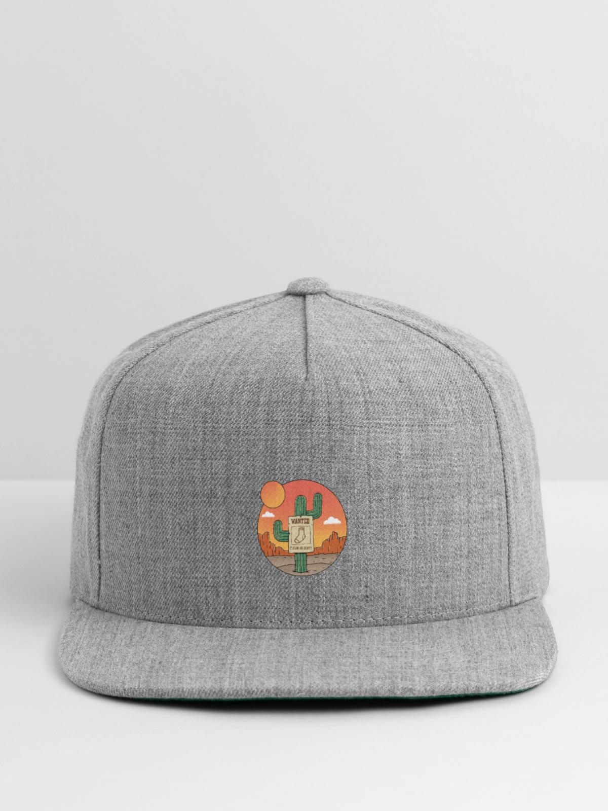 Nature Wanted Sock - Snapback Baseball Cap - heather gray - Front