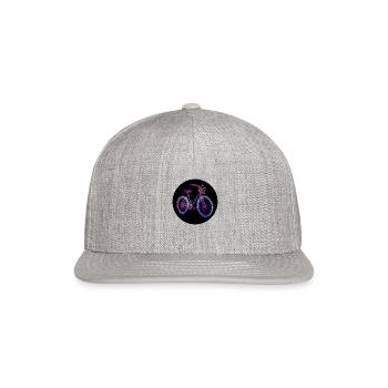 Glowing bicycle - Snapback Baseball Cap - heather gray - Front