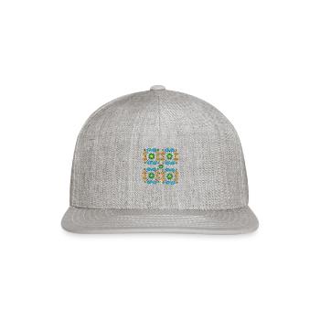 geometric harmony colored design - Snapback Baseball Cap - heather gray - Front